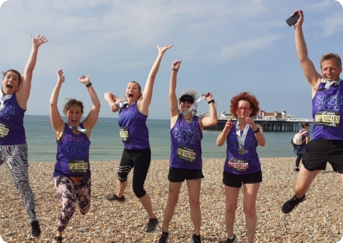 A group of charity runners