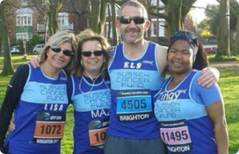 A group of charity runners