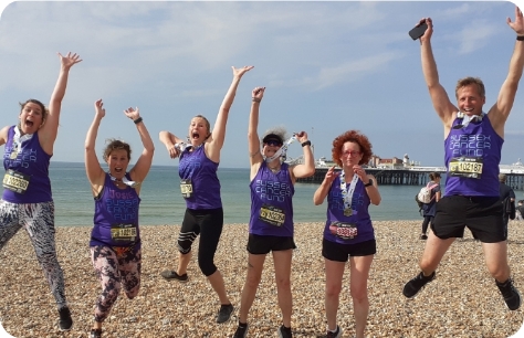 A group of charity runners