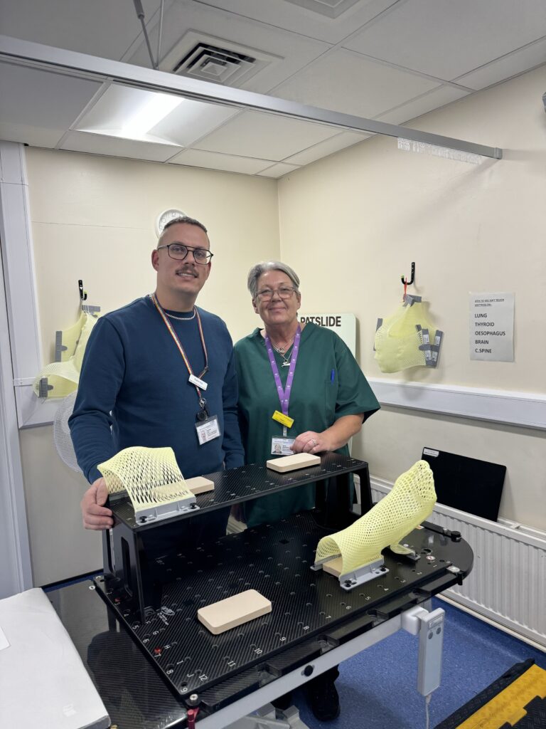 sarcoma immobilisation boards donated by Sussex Cancer Fund and My University Hospitals